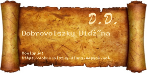Dobrovolszky Diána névjegykártya