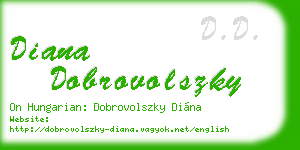 diana dobrovolszky business card